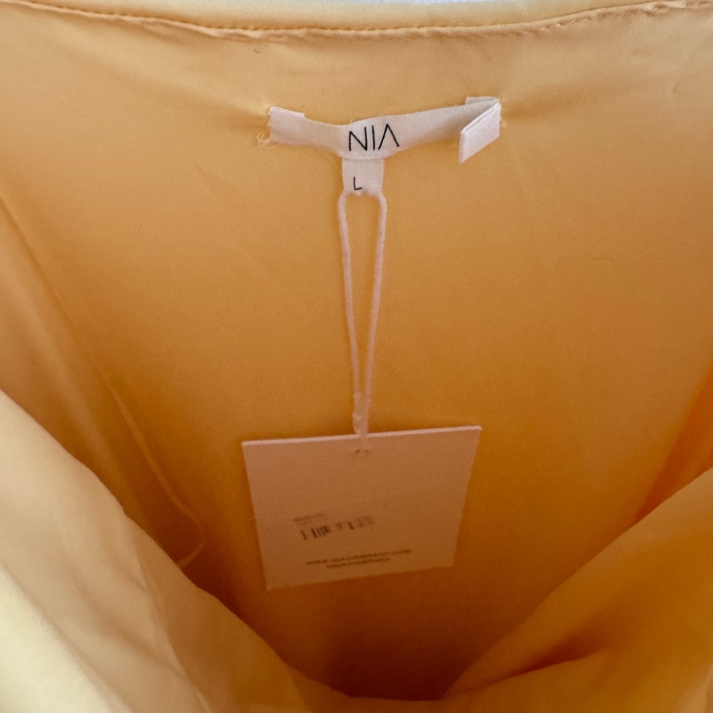 NIA Anthropologie Ina Ruched Cowl Butter Yellow Event Wedding Guest Dress Spring - Picture 10 of 11